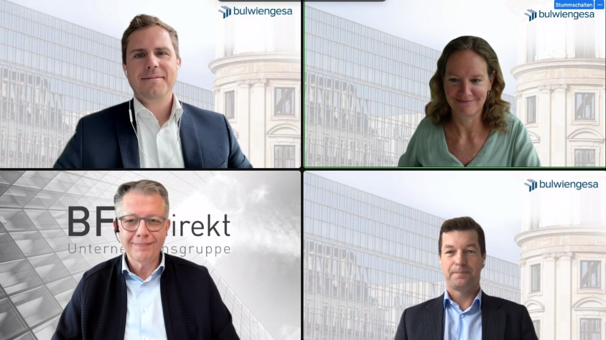 Die Akteure unseres Webinars. Die Aufzeichnung ist auf der Website unter "Publikationen" zu finden.