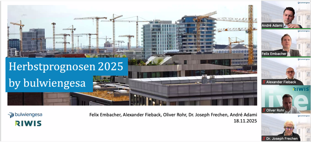 Herbstprognosen 2025: Wirtschaftspolitische Unsicherheit belastet – Immobilienmärkte zeigen differenzierte Erholung